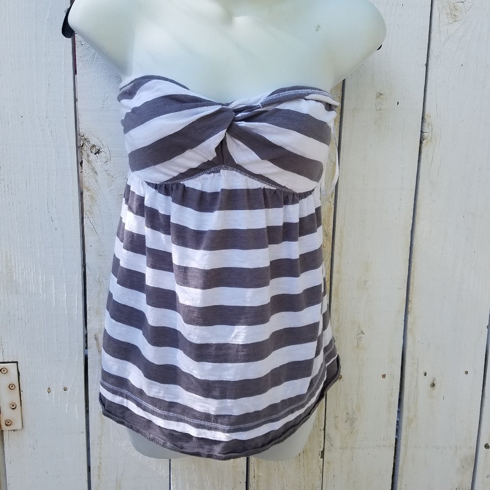 Plus Grey and White Tube Top